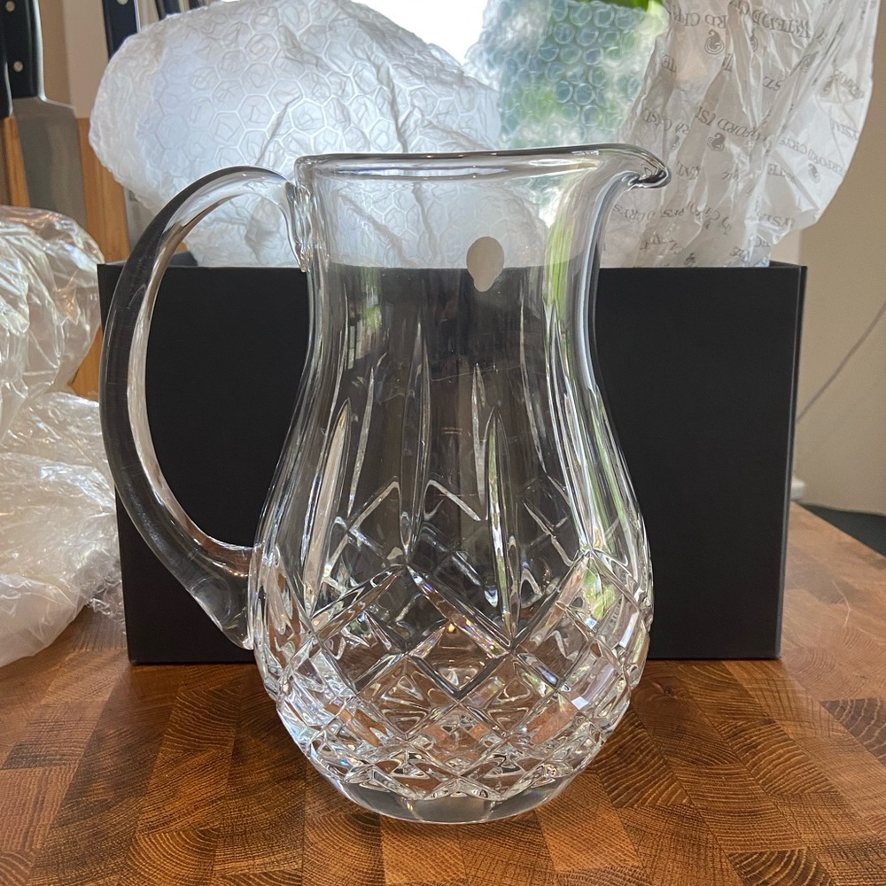 WATERFORD CRYSTAL Lismore Jug Pitcher New gorgeous classic mint condition
